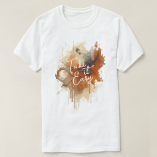 抽象的な秋のスプラッター Tシャツ