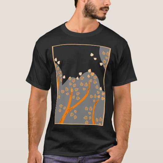 抽象的な秋の低木 Tシャツ (正面)
