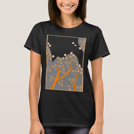 抽象的な秋の低木 Tシャツ (正面)