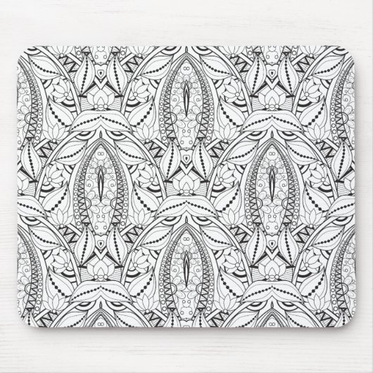 抽象的な種族の落書き マウスパッド (正面)