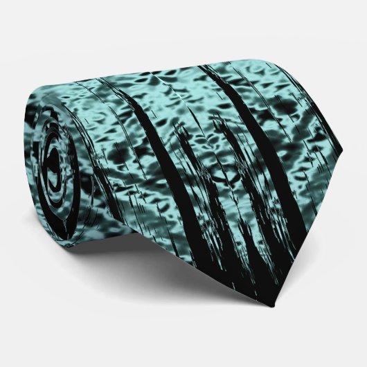 抽象的な種族パターンターコイズの緑の黒 ネクタイ (ロール)