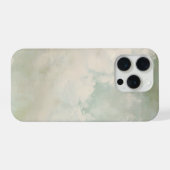 抽象的な空、パステルカラーの雲、穏やかな空の芸術、頬を染めるような色合い iPhoneケース (裏面横)