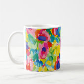 **抽象的な筆致のパターン** コーヒーマグカップ (左)