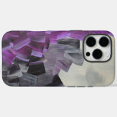 抽象的な筆致のパープル グレー ブラック Case-Mate iPhoneケース (裏面 (横))