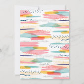 抽象的な筆致の招待状 招待状 (裏面)