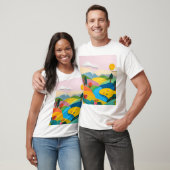 抽象的な紙のコラージュ風景 Tシャツ (ユニセックス)