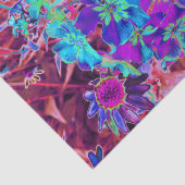 抽象的な紫と青の花の開花 薄葉紙 (詳細)