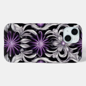抽象的な紫の花の芸術 Case-Mate iPhoneケース (裏面 (横))