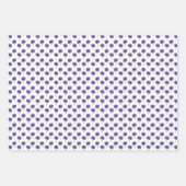 抽象的な紫の花の落書きアートスタイル ラッピングペーパーシート (正面)