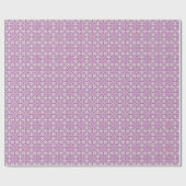 抽象的な紫の蘭の花のデザイン パターン アート ラッピングペーパー (フラット)