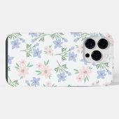 抽象的な紫の野の花 iPhoneケース (裏面横)