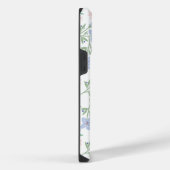 抽象的な紫の野の花 iPhoneケース (右側面)
