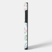 抽象的な紫の野の花 iPhoneケース (左側面)