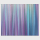 抽象的な紫色およびティール(緑がかった色)の勾配のストライプなパターン ラッピングペーパー (フラット)