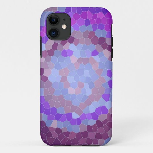 抽象的な紫色のモザイク渦デザイン Case-Mate iPhoneケース (裏面)