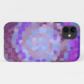 抽象的な紫色のモザイク渦デザイン Case-Mate iPhoneケース (裏面(横))