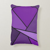 抽象的な紫色の多角形 アクセントクッション (裏面(縦))