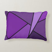 抽象的な紫色の多角形 アクセントクッション (裏面)