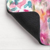 抽象的な紫色の水彩画の花柄の背景 マウスパッド (コーナー)