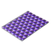 抽象的な紫色の立方体ブロック模様 ノートブック (左側)