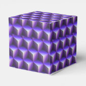 抽象的な紫色の立方体ブロック模様 フェイバーボックス (裏面サイド)