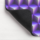 抽象的な紫色の立方体ブロック模様 マウスパッド (コーナー)