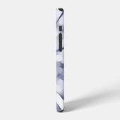 抽象的な紫色の背景。フラクタル爆発スター iPhoneケース (左側面)