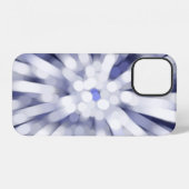 抽象的な紫色の背景。フラクタル爆発スター iPhoneケース (裏面横)