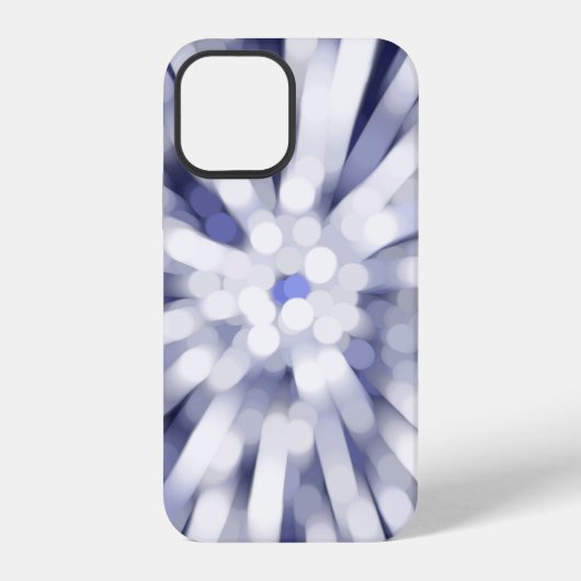 抽象的な紫色の背景。フラクタル爆発スター iPhoneケース (裏面)