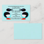 抽象的な組のペンギンの"カッコいい"の名刺! 名刺 (正面/裏面)