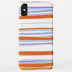 抽象的な絵画のカラフルは縞で飾ります iPhone XS MAXケース