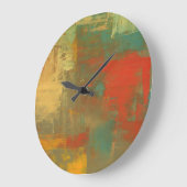 抽象的な絵画の柱時計のキャンバスの芸術 ラージ壁時計 (傾斜)