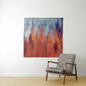 抽象的な絵画の背景がコンクリートの壁に。色 タペストリー (インサイチュ)