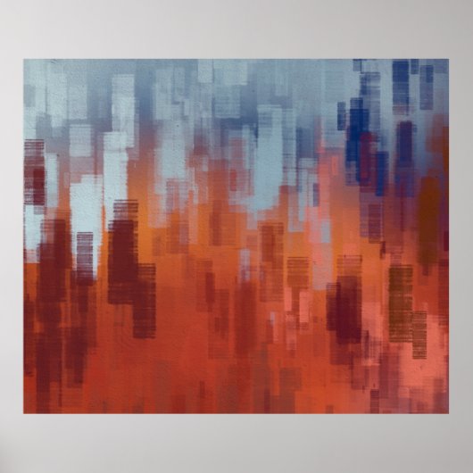 抽象的な絵画の背景がコンクリートの壁に。色 ポスター (正面)