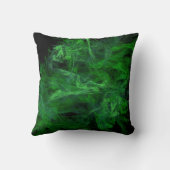 抽象的な緑の乱雑なフィラメント クッション (裏面)