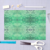 抽象的な緑の宝石の調子のkaliedoscopeの泡 薄葉紙 (クラフト)