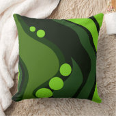 抽象的な緑の有機的な流動的な形 クッション (ブランケット)