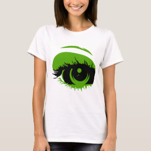 抽象的な緑の瞳のTシャツ Tシャツ