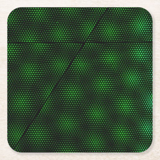 抽象的な緑の背景 スクエアペーパーコースター (正面)