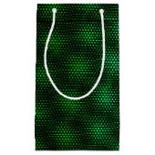 抽象的な緑の背景 スモールペーパーバッグ (正面)