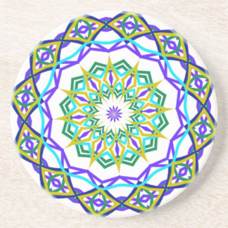 抽象的な緑の花のねじれ コースター