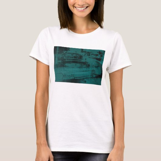 抽象的な緑車 Tシャツ (正面)