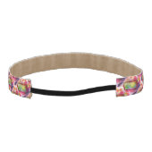 抽象的な緑、赤い壁紙 アスレチックヘッドバンド (裏面)