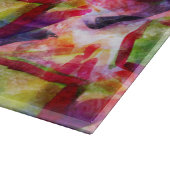 抽象的な緑、赤い壁紙 カッティングボード (角)