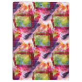 抽象的な緑、赤い壁紙 クリップボード (裏面)