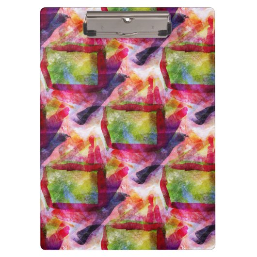 抽象的な緑、赤い壁紙 クリップボード (正面)