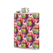 抽象的な緑、赤い壁紙 フラスク (左)