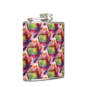 抽象的な緑、赤い壁紙 フラスク (右)