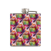 抽象的な緑、赤い壁紙 フラスク (裏面)