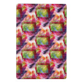 抽象的な緑、赤い壁紙 ミニクリップボード (裏面)